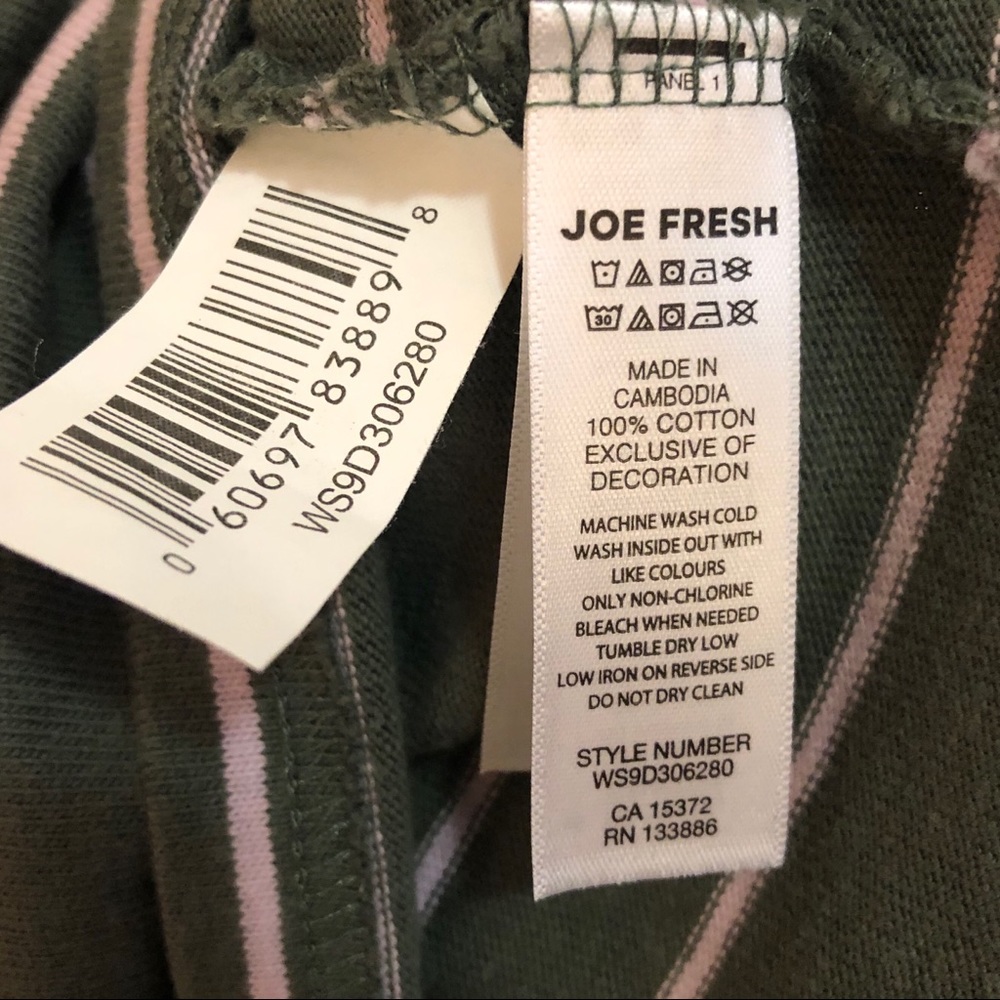 JOE FRESH green and pink striped cotton dress - Picture 7 of 7